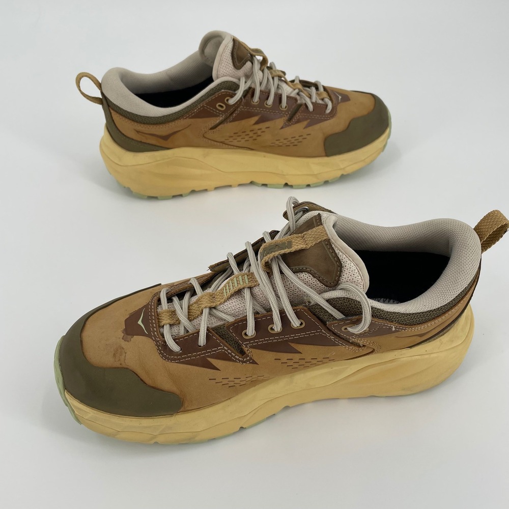 Hoka Kaha Low GTX Waterproof‎ Hiking Shoes 1150913 Mens 8.5 Womens 9.5 Tan Brown - Picture 3 of 9